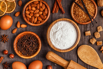 Ingredients for cooking baking.