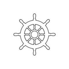 Obraz premium Steering wheel of the ship, Ship wheel