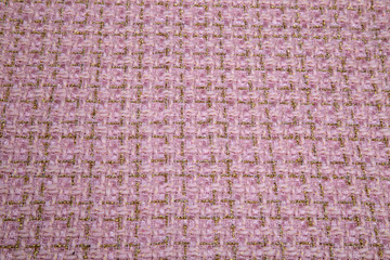 pale pink warm cloth in plaid with metallic thread