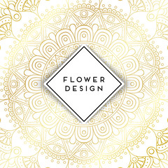 Vector luxury wedding invitation with mandala