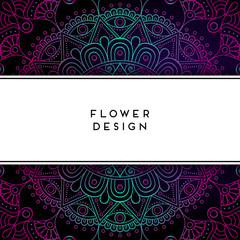 Vector luxury wedding invitation with mandala