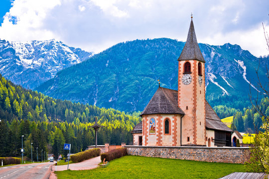 Church in the Alps near Lago di Braies