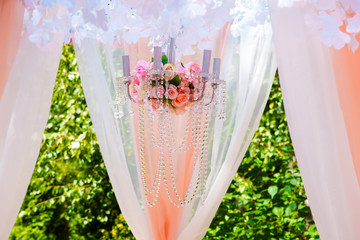 Wedding arch and decor.
