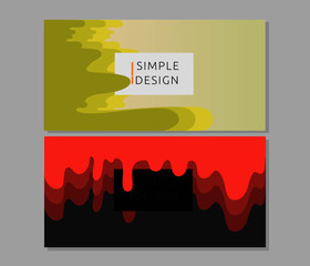 Set of 2 abstract background in flat style.