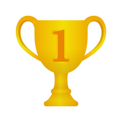Trophy cup icon illustration. gold ( 1st place ) 

