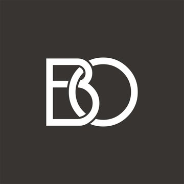 BO logo letter design template vector