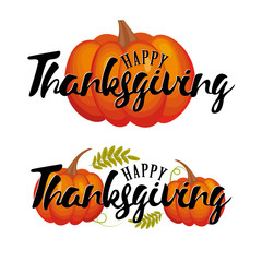 Happy Thanksgiving Pumpkin Icon Illustration Fall Autumn Harvest Thanksgiving Illustration