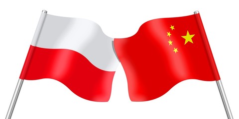 Flags. Poland and China