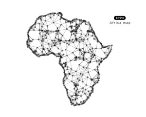 Vector abstract illustration of Africa map.