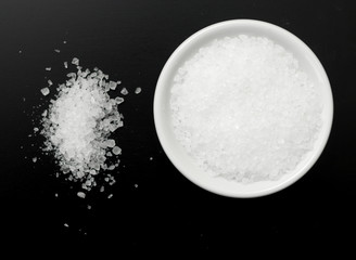 salt on black