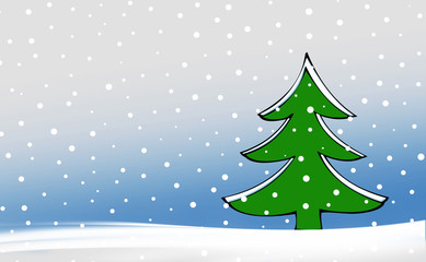 Tannenbaum im Schnee