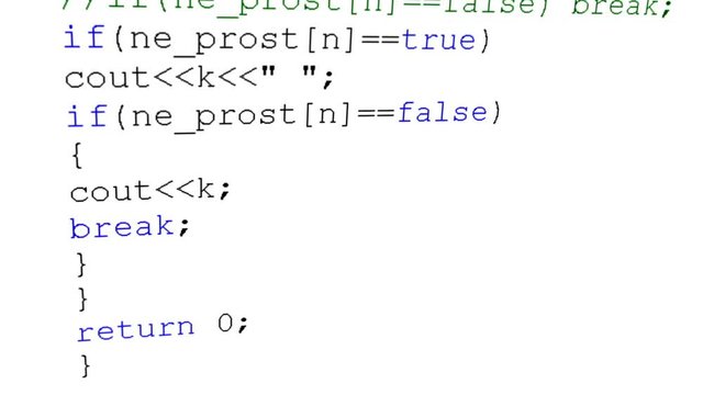 Source code on the monitor screen.