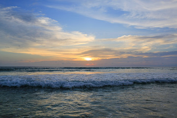Fototapeta na wymiar Sunset and sea at the evening.