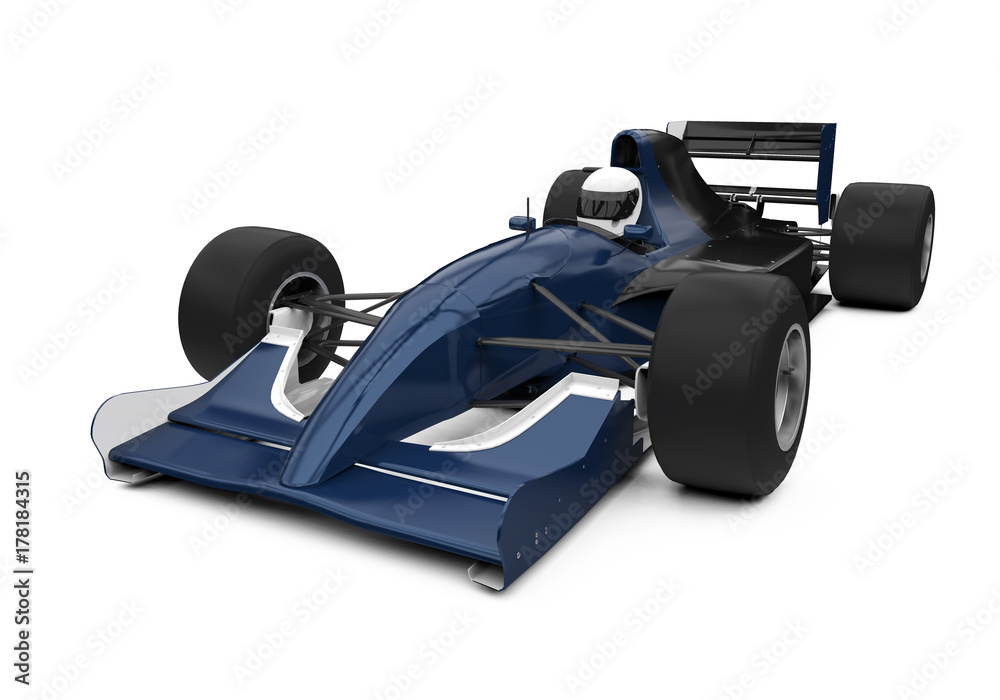 Wall mural formula one race car isolated