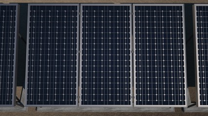 Solar panels, 3d render