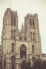 Saint Gudula church in Brussels Belgium