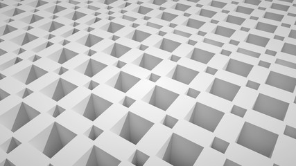 Illusion cubes background, 3d render