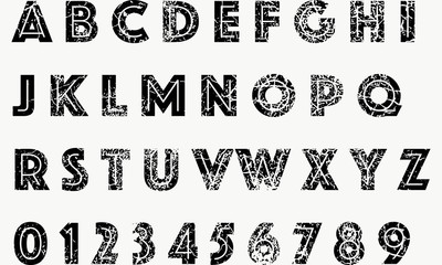 Naklejka premium Crack alphabet vector