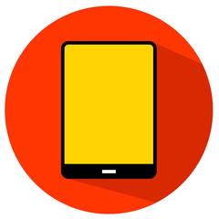Tablet round flat icon