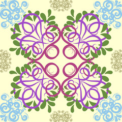 Seamless abstract floral pattern,mandala pattern