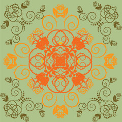 Seamless abstract floral pattern,mandala pattern
