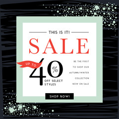 Naklejka premium Sale banner template design. Vector illustration. 