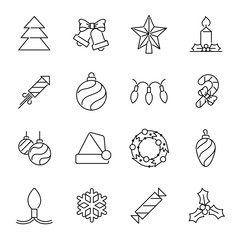 Christmas icons - Christmas tree and decorations