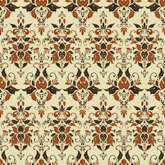 Fototapeta premium vintage floral seamless patten. Classic Baroque wallpaper. seamless vector background