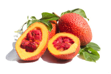 Gac,Baby Jackfruit Spiny Bitter Gourd, Sweet Gourd, Cochinchin Gourd,Momordica cochinchinensis.