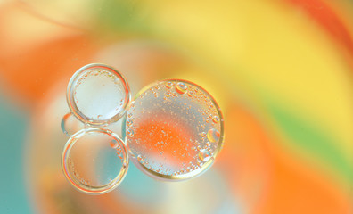 Colrful background with oil bubbles