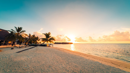 Sunset beach landscape
