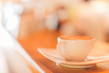 Latte art, coffee shop and coffee making as a barista