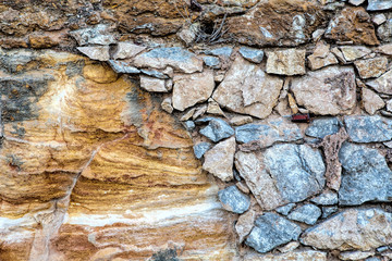 Part of a stone wall, for background or texture