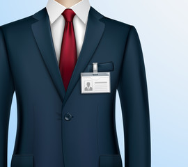 Businessman ID Badge Holder Realistic