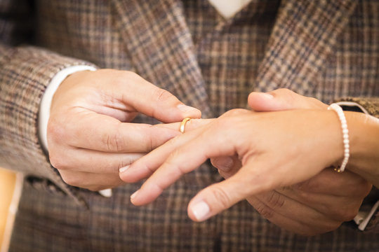 wedding ring for wedding couple on wedding day