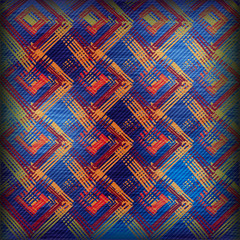 Rectangle mandala hand drawn vector pattern. Geometric retungle print in vector pattern. Hand drawn fashion stylish seamless pattern.