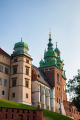 Fototapeta na wymiar Wawel Castle tower in Krakow, Poland