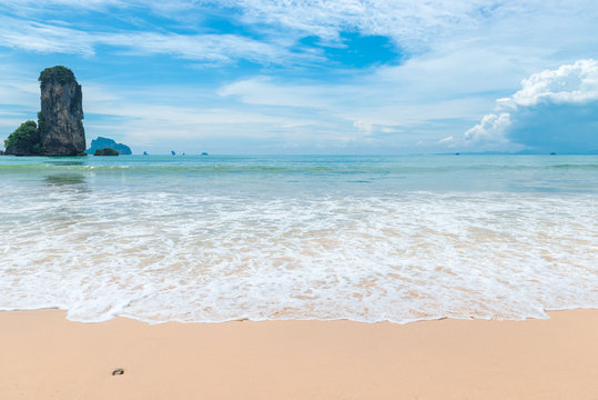 sunny day at the resort of Tayland, Krabi province, sea view