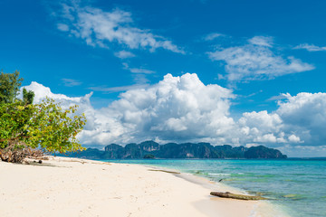 landscape of Thailand, the beach Poda island and the Andaman Sea