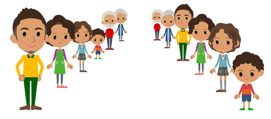 family three generations black_depth