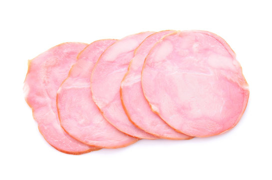 Ham isolated on white background