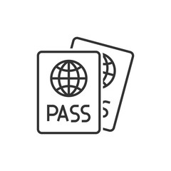 Passport line icon