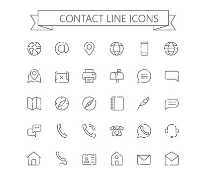 Contact line mini icons. 24x24 grid.  Dashed Line