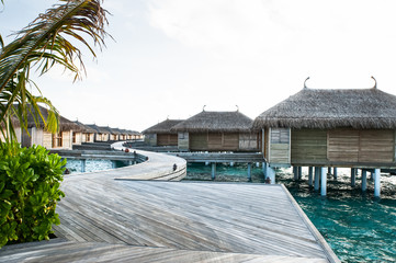 Water villas in the Maldives