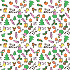 Christmas New Year seamless pattern background