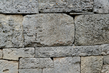 Ancient wall with masonry