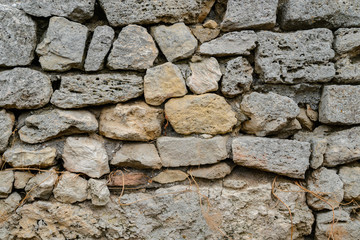 Ancient wall with masonry