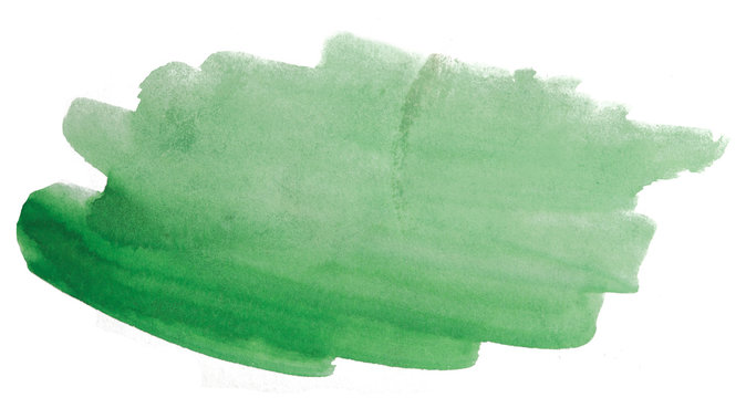 green watercolor stain with texture, uneven watercolor edges