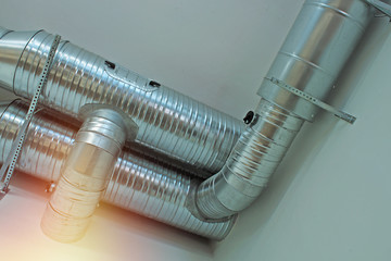 Ventilation pipes and ducts of industrial air condition