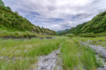Fototapeta na wymiar Cloudy sky in Mt. Pinatubo, Capas